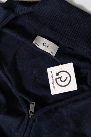 Jachetă tricotată de bărbați C&A, Mărime XXL, Culoare Albastru, Preț 54,37 Lei