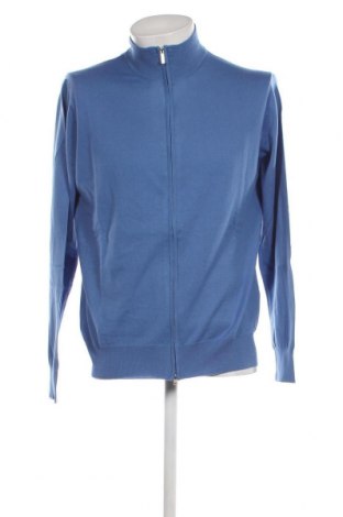Herren Strickjacke Cashmere Company, Größe L, Farbe Blau, Preis 73,61 €