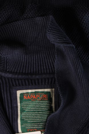 Jachetă tricotată de bărbați Napapijri, Mărime 3XL, Culoare Albastru, Preț 205,26 Lei