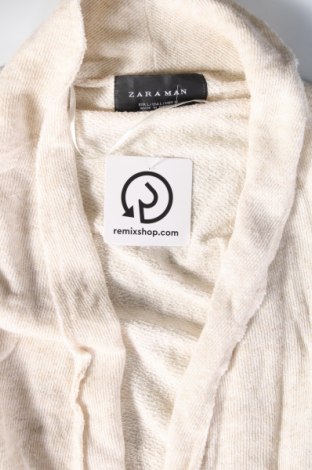 Jachetă tricotată de bărbați Zara Man, Mărime L, Culoare Bej, Preț 105,26 Lei