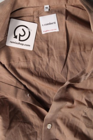 Ανδρικό πουκάμισο C.Comberti, Μέγεθος XL, Χρώμα  Μπέζ, Τιμή 7,18 €