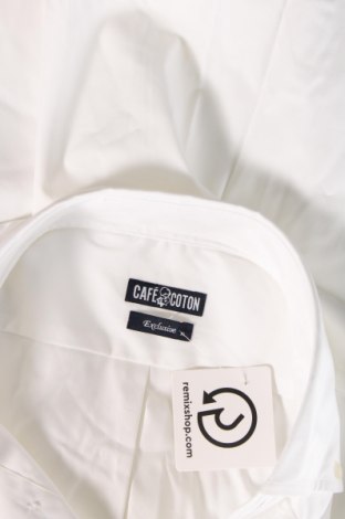 Ανδρικό πουκάμισο Cafe Coton, Μέγεθος XL, Χρώμα Λευκό, Τιμή 15,88 €