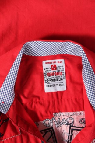 Herrenhemd Camp David, Größe L, Farbe Rot, Preis 18,20 €