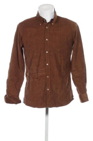 Ανδρικό πουκάμισο Cotton&silk, Μέγεθος L, Χρώμα Καφέ, Τιμή 3,95 €