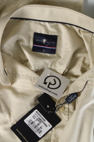 Ανδρικό πουκάμισο Denim Culture, Μέγεθος L, Χρώμα  Μπέζ, Τιμή 17,86 €