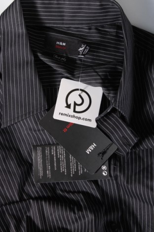 Herrenhemd H&M, Größe L, Farbe Grau, Preis 15,25 €