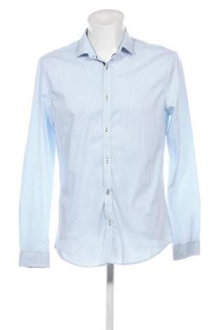 Мъжка риза H&M, Размер L, Цвят Син, Цена 14,79 лв.