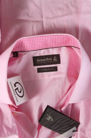 Мъжка риза Jacques Britt, Размер L, Цвят Розов, Цена 77,00 лв.