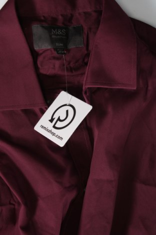 Ανδρικό πουκάμισο Marks & Spencer, Μέγεθος M, Χρώμα Κόκκινο, Τιμή 16,70 €