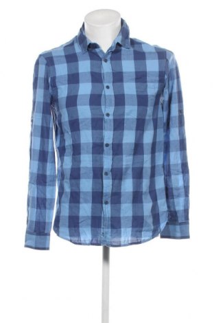 Ανδρικό πουκάμισο Pull&Bear, Μέγεθος M, Χρώμα Μπλέ, Τιμή 17,94 €