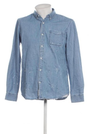 Ανδρικό πουκάμισο Pull&Bear, Μέγεθος L, Χρώμα Μπλέ, Τιμή 6,46 €