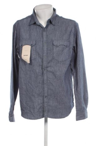 Ανδρικό πουκάμισο Replay, Μέγεθος XXL, Χρώμα Μπλέ, Τιμή 66,39 €