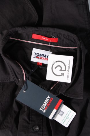 Férfi ing Tommy Jeans, Méret XL, Szín Fekete, Ár 28 932 Ft