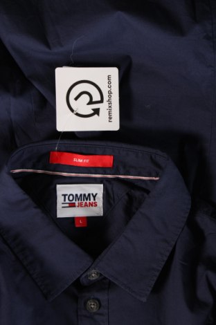 Cămașă de bărbați Tommy Jeans, Mărime L, Culoare Albastru, Preț 253,49 Lei