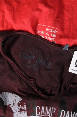 Herren T-Shirt Camp David, Größe M, Farbe Rot, Preis 13,00 €