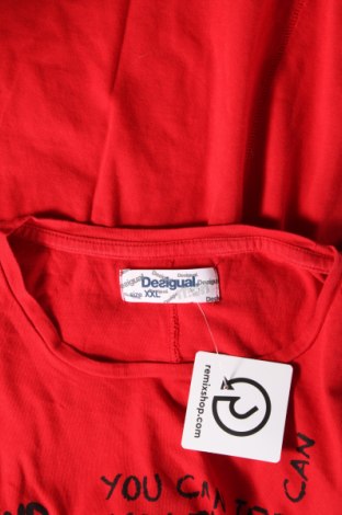 Herren T-Shirt Desigual, Größe XXL, Farbe Rot, Preis € 12,77