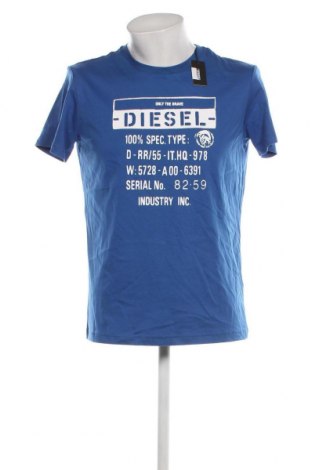 Męski T-shirt Diesel, Rozmiar L, Kolor Niebieski, Cena 370,02 zł