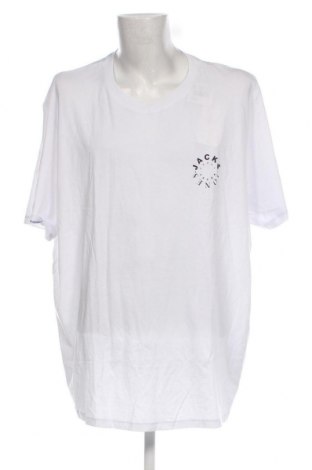Ανδρικό t-shirt Jack & Jones, Μέγεθος 5XL, Χρώμα Λευκό, Τιμή 15,98 €