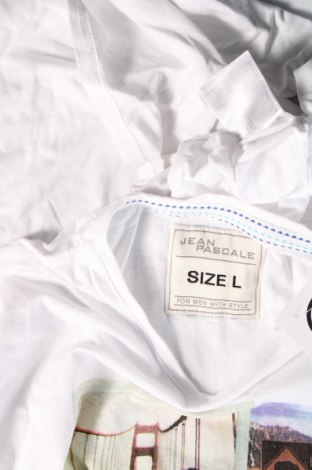 Herren T-Shirt Jean Pascale, Größe L, Farbe Weiß, Preis € 9,05