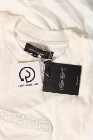 Herren T-Shirt NIGHT ADDICT, Größe XS, Farbe Weiß, Preis 9,03 €