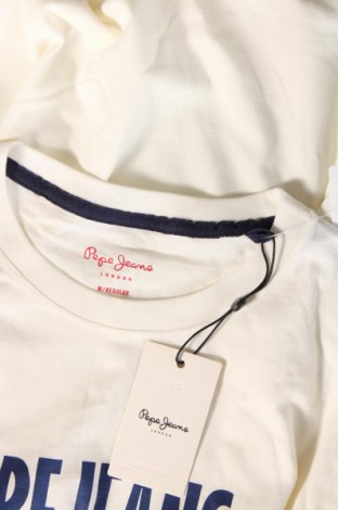 Herren T-Shirt Pepe Jeans, Größe M, Farbe Ecru, Preis 28,65 €