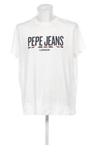 Męski T-shirt Pepe Jeans, Rozmiar XXL, Kolor Biały, Cena 149,27 zł