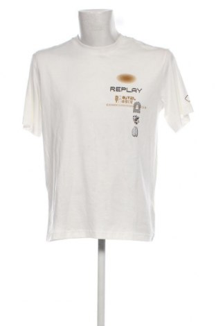 Ανδρικό t-shirt Replay, Μέγεθος L, Χρώμα Λευκό, Τιμή 37,11 €
