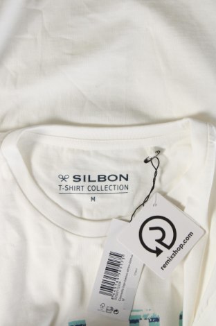 Herren T-Shirt Silbon, Größe M, Farbe Weiß, Preis 20,21 €