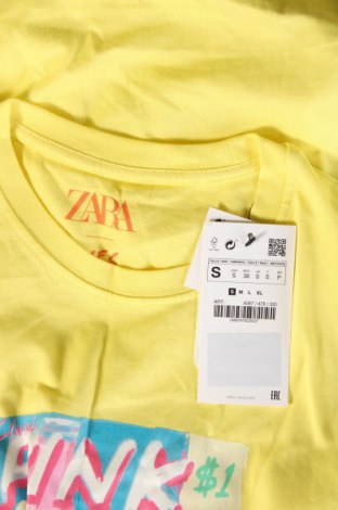 Ανδρικό t-shirt Zara, Μέγεθος S, Χρώμα Κίτρινο, Τιμή 8,35 €