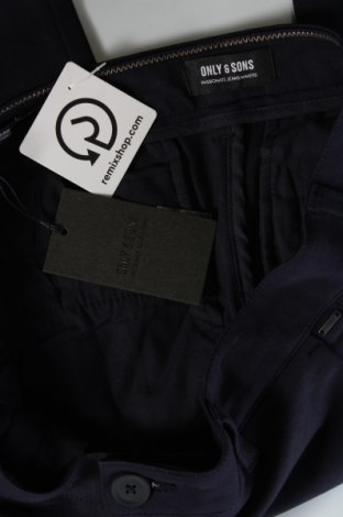 Ανδρικό παντελόνι Only & Sons, Μέγεθος M, Χρώμα Μπλέ, Τιμή 6,64 €