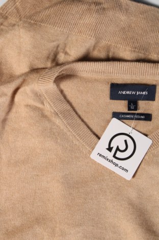 Herrenpullover Andrew James, Größe L, Farbe Beige, Preis € 23,73