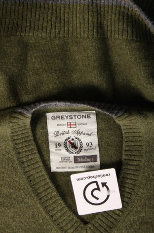 Мъжки пуловер Greystone, Размер M, Цвят Зелен, Цена 14,50 лв.