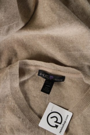 Мъжки пуловер H.E. By Mango, Размер L, Цвят Бежов, Цена 17,00 лв.