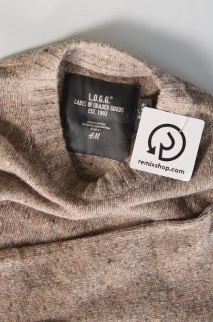 Мъжки пуловер H&M L.O.G.G., Размер S, Цвят Кафяв, Цена 12,18 лв.