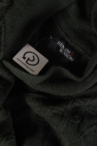 Мъжки пуловер Henson & Henson, Размер M, Цвят Зелен, Цена 14,50 лв.