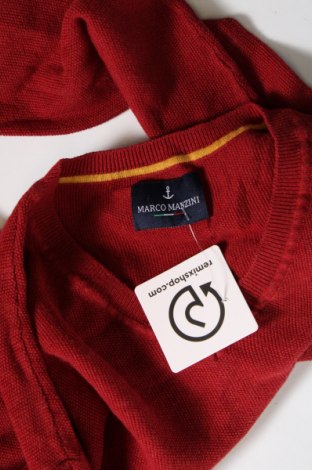 Мъжки пуловер Marco Manzini, Размер 3XL, Цвят Червен, Цена 17,60 лв.