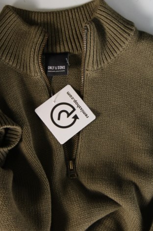 Herrenpullover Only & Sons, Größe M, Farbe Grün, Preis € 6,08