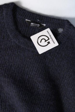 Мъжки пуловер Only & Sons, Размер M, Цвят Син, Цена 25,76 лв.