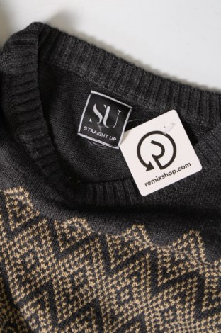 Ανδρικό πουλόβερ Straight Up, Μέγεθος L, Χρώμα Γκρί, Τιμή 7,18 €