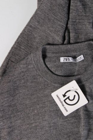 Мъжки пуловер Zara, Размер M, Цвят Сив, Цена 16,96 лв.