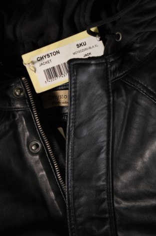 Ανδρικό δερμάτινο μπουφάν Chyston, Μέγεθος XL, Χρώμα Μαύρο, Τιμή 239,38 €