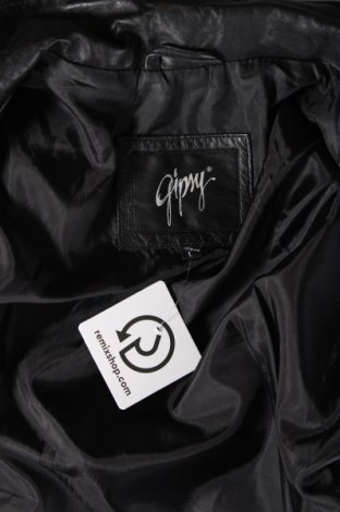 Ανδρικό δερμάτινο μπουφάν Gipsy, Μέγεθος L, Χρώμα Μαύρο, Τιμή 102,05 €