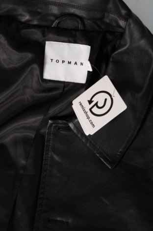 Ανδρικό δερμάτινο μπουφάν Topman, Μέγεθος XXL, Χρώμα Μαύρο, Τιμή 20,88 €