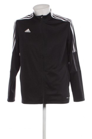 Ανδρική αθλητική ζακέτα Adidas, Μέγεθος XL, Χρώμα Μαύρο, Τιμή 29,69 €
