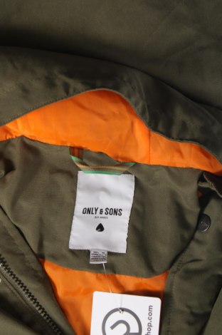Ανδρικό μπουφάν Only & Sons, Μέγεθος XS, Χρώμα Πράσινο, Τιμή 16,63 €