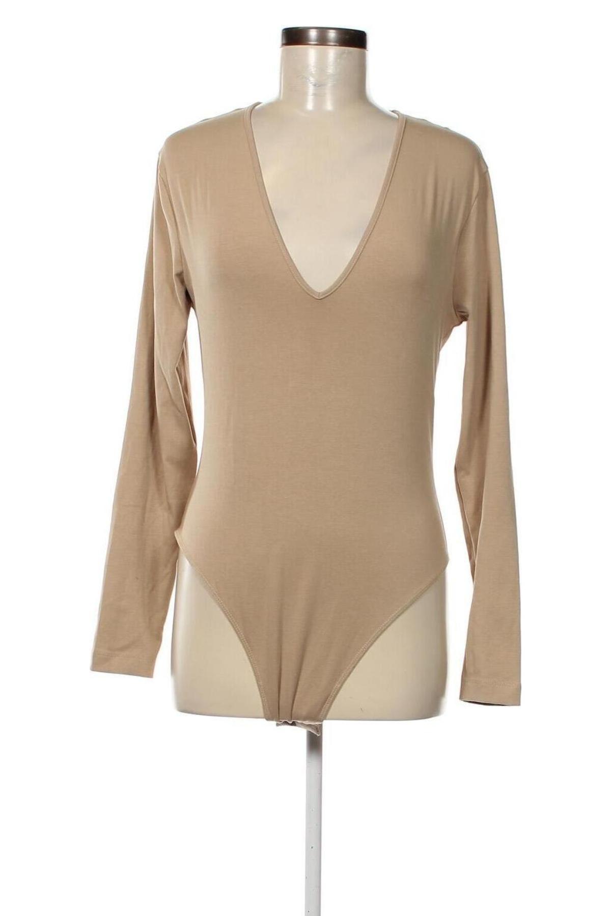 Дамска блуза - боди Zara, Размер XL, Цвят Бежов, Цена 43,55 лв.