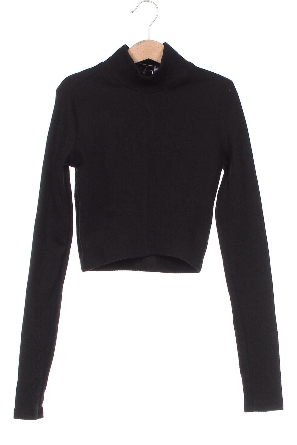 Γυναικεία μπλούζα Bershka, Μέγεθος XS, Χρώμα Μαύρο, Τιμή 15,98 €