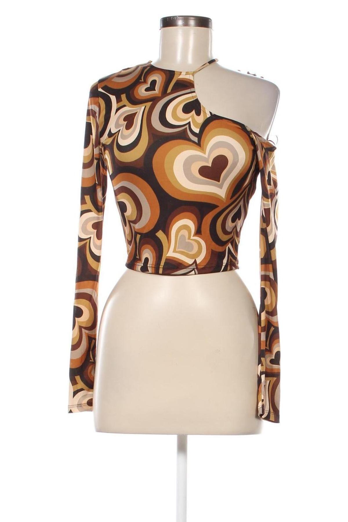 Дамска блуза Bershka, Размер M, Цвят Многоцветен, Цена 3,80 лв.