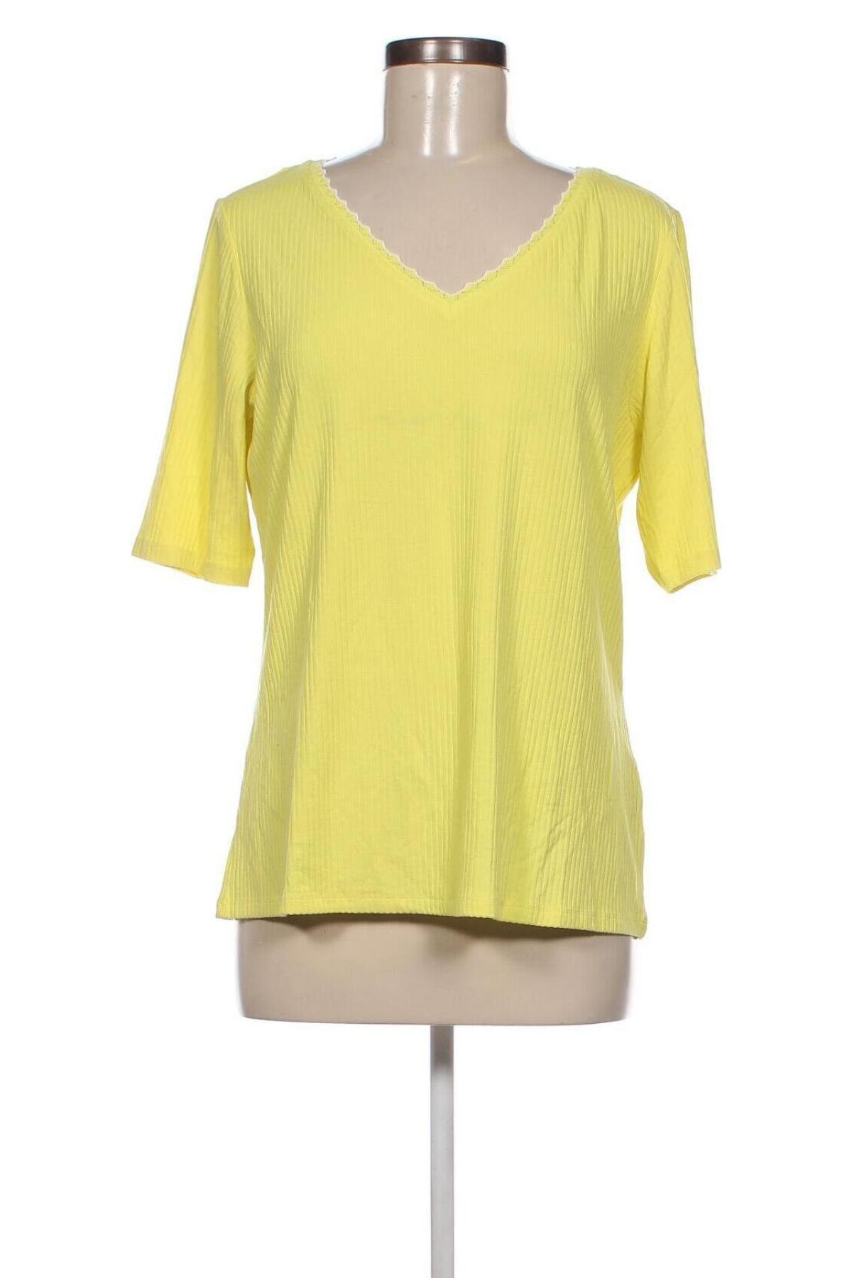 Γυναικεία μπλούζα Comma,, Μέγεθος L, Χρώμα Κίτρινο, Τιμή 17,81 €