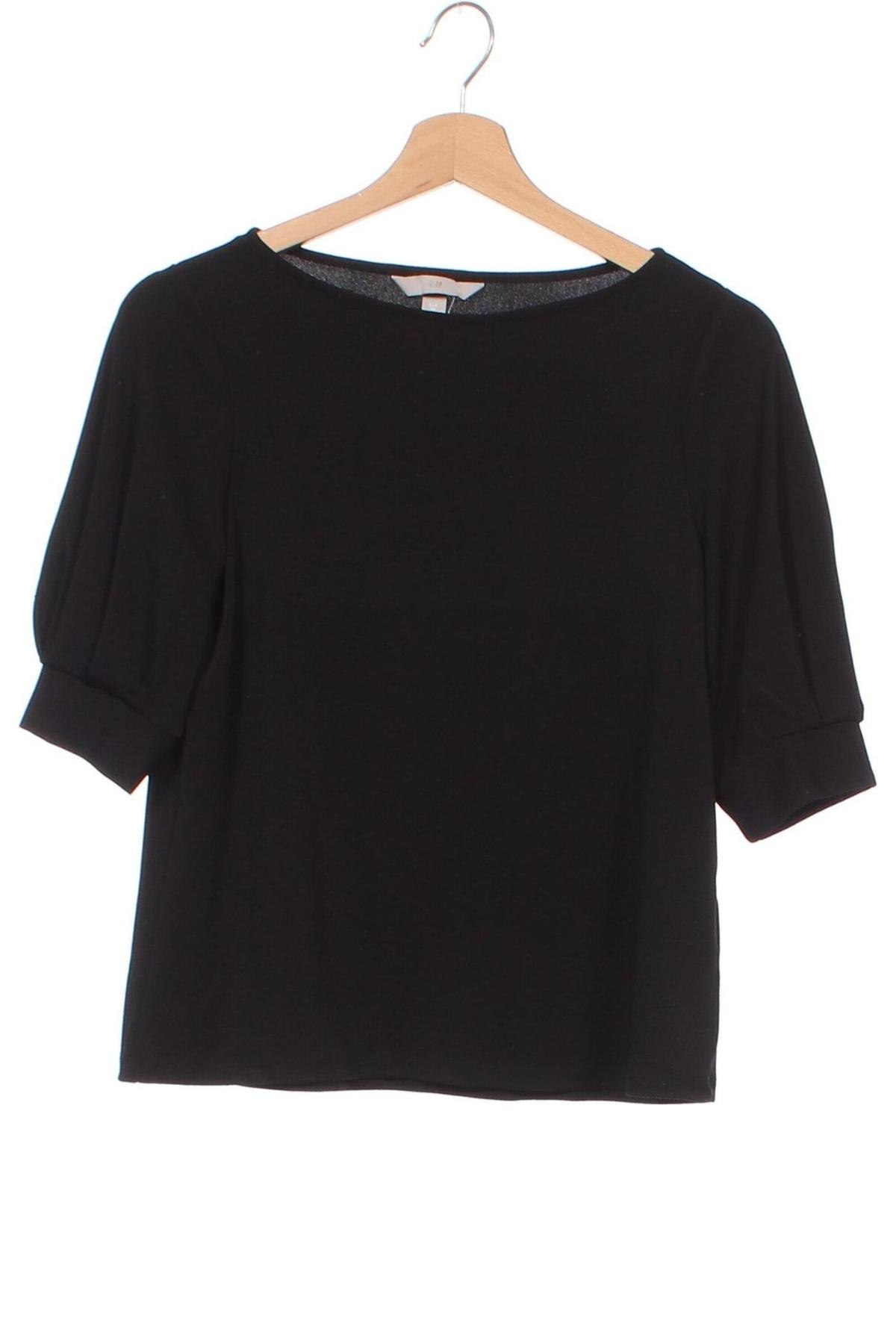Γυναικεία μπλούζα H&M, Μέγεθος XS, Χρώμα Μαύρο, Τιμή 4,70 €